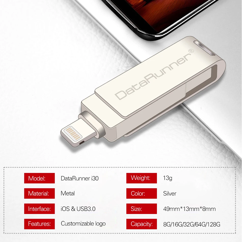 DataRunner OTG USB 3 0 флэш накопитель Вращающаяся ручка диск 8 ГБ 16 32 64 128 2 в 1 Флешка для