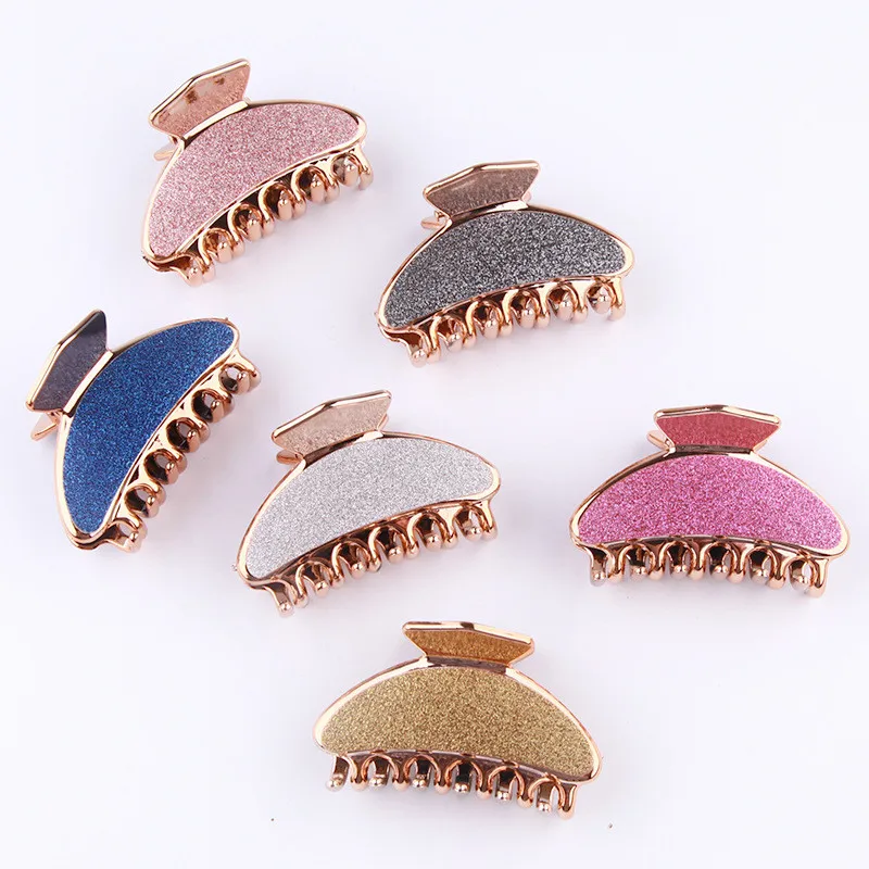 

1pc Glitter Colorful Girls Hair Pins Crab Hair Claw Clamp Women Barrettes Scrub Hair Clips Hair Accessories
