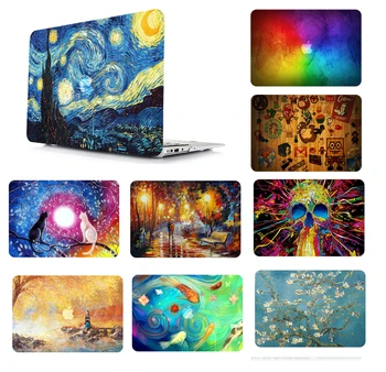 

2019 New Oil Painting Series Laptop Shell Hard Case Cover for Apple Macbook Air 11 13 Pro Retina Touch Bar 11.6 12 13 15 inchs