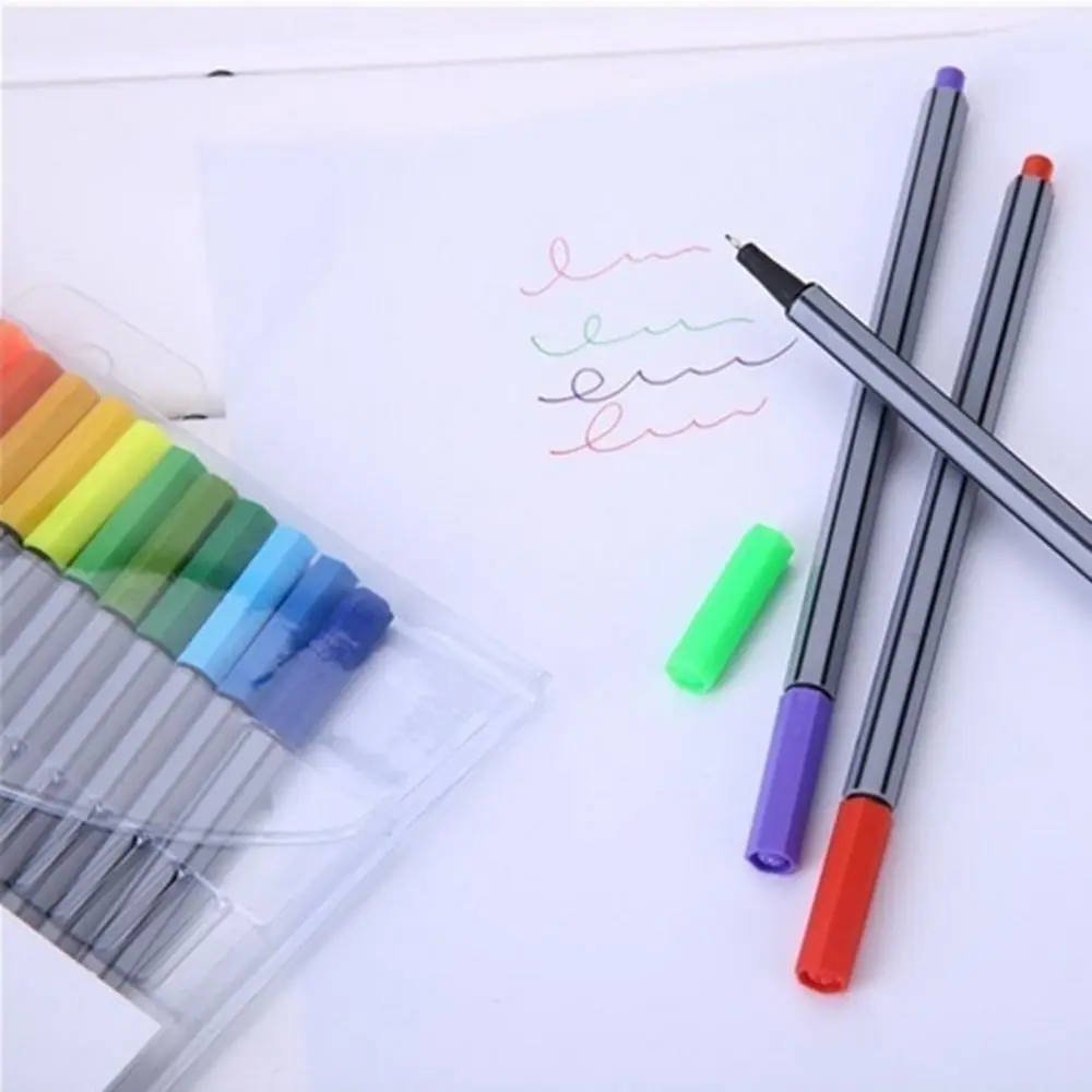 24 Цвета 0.4 мм концом Книги по искусству маркером тончайший Fineliner ручки гладкой эскиз ручка Книги по искусству принадлежности для анимации