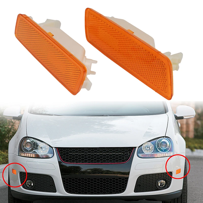 Yellow Car Signal Lamp Front Side Marker Light For VW MK5 Rabbit GTI