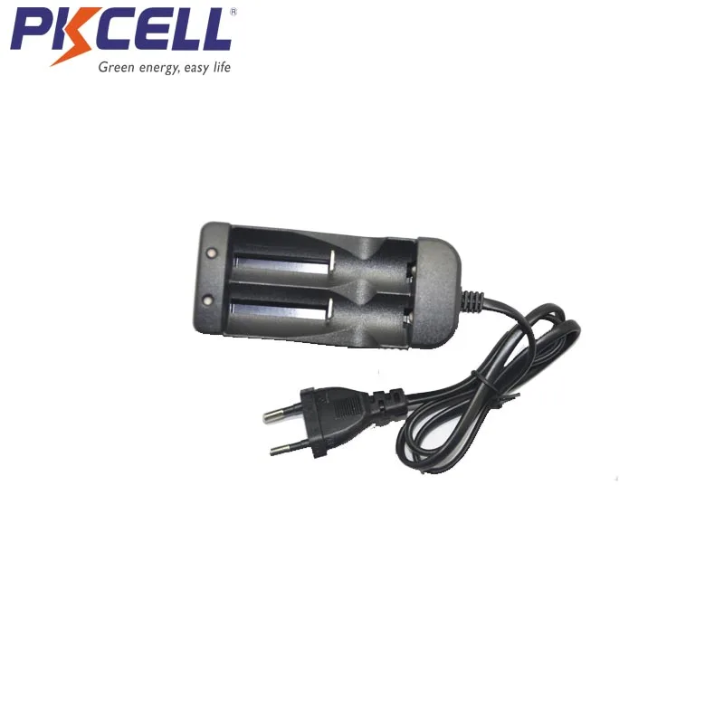 

PKCELL Lifepo4 Rechargeable Battery 3.2V 14500 AA 600MAH IFR14500 Lithium Batteries and li-ion battery charger us or eu plug