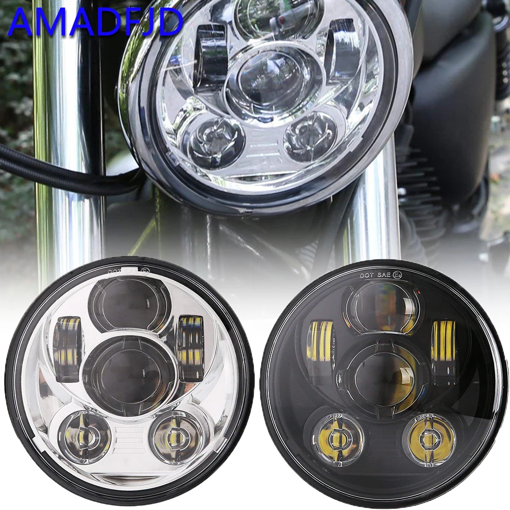 

AMADFJD 5.75" Motorcycle LED Headlight Daymaker Sight Light Bulb Motorcycle Projector Driving For Harley Sportster 1200 883