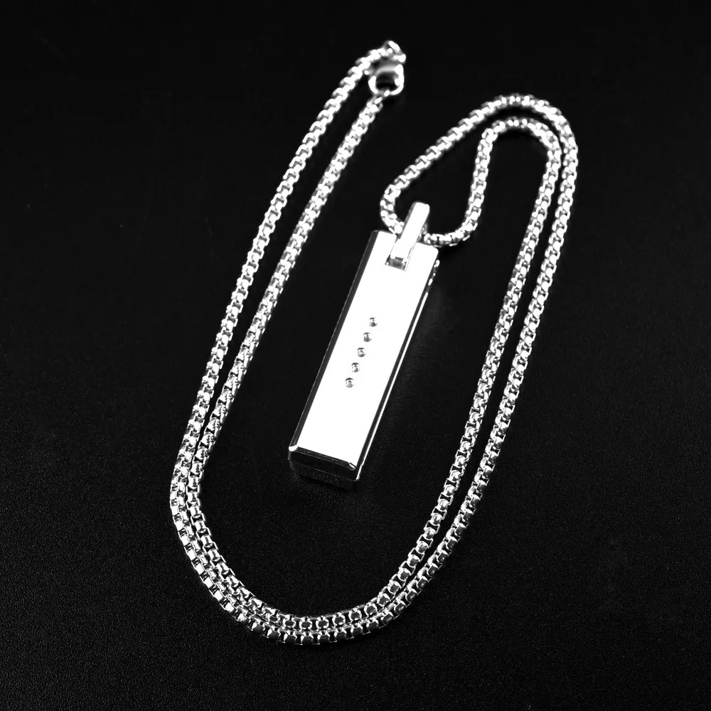 LANDFOX 550 мм уникальное металлическое ожерелье из нержавеющей стали кулон магнитный держатель цепи для Fitbit Flex 2 Band для бега или ходьбы