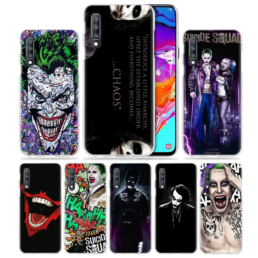 

Marvel Hero Joker Case for Samsung Galaxy M40 A50 A80 A70 A60 A40 A30 A20e A10 J4 J6 Plus J8 2018 S10e Hard PC Phone Cover Capa