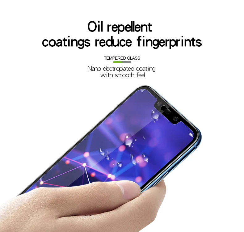 Закаленное стекло MOFi для Huawei Mate 20 Lite полное покрытие Защита экрана plus Черная