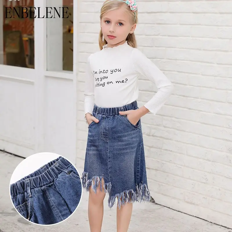 2018 Kids 100 Cotton High Quality Jean Skirts Children's Denim Skirt