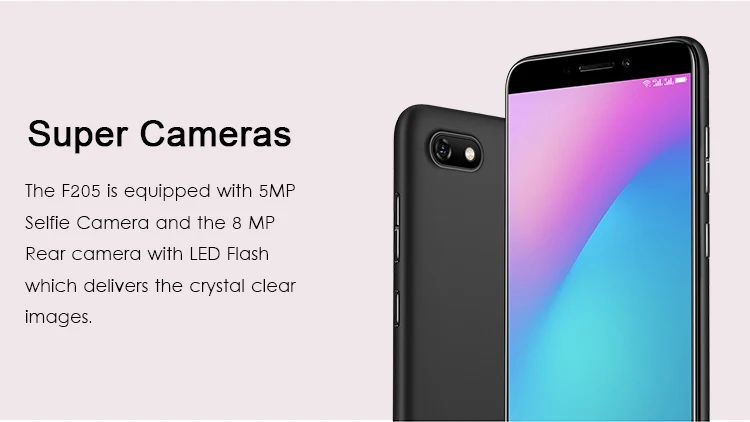 GIONEE F205 2GB RAM 16GB ROM MTK6739 1.3GHz Quad Core 5.45 Inch Full Screen Android 7.1 4G LTE Smartphone