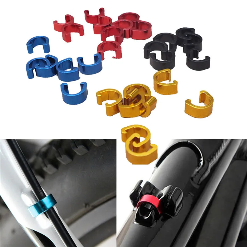 

10pcs Bike Cable C-Clips Buckles Multicolor Hose Brake Gear Cable Housing Guide Bicycle Parts Cycling Accessories #4S09