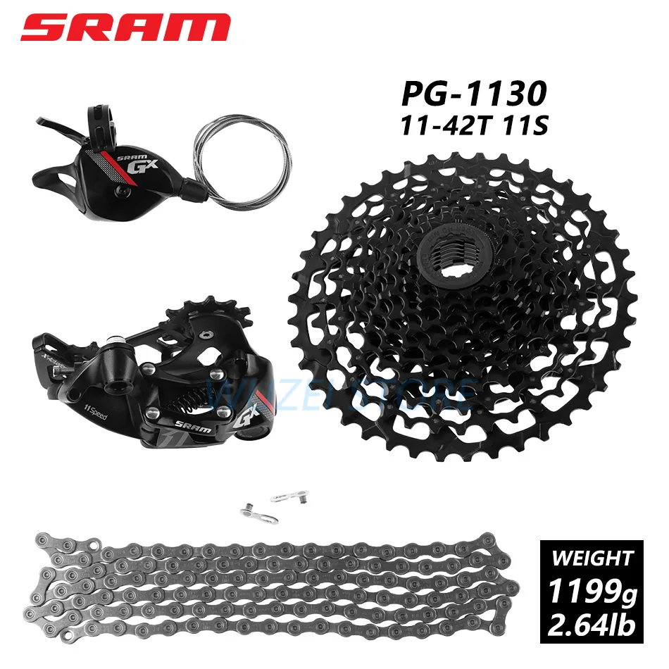 NO.2 GX red 1130 SRAM GX NX 11 скоростной переключатель комплект групп 1x11s задний переключатель триггерный переключатель передач PG1130 11-42T XG1150 10-42T маховик цепи костюм - Цвет: NO.2 GX red 1130