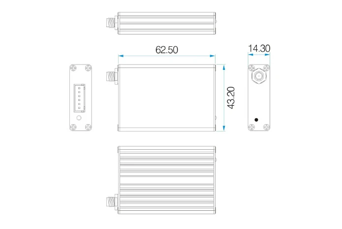 Бесплатная доставка 2 шт. lora6102aes 1 Вт 8 км Long Range TTL/RS232/RS485 Интерфейс AES шифрованием 433 мГц Беспроводной трансивер