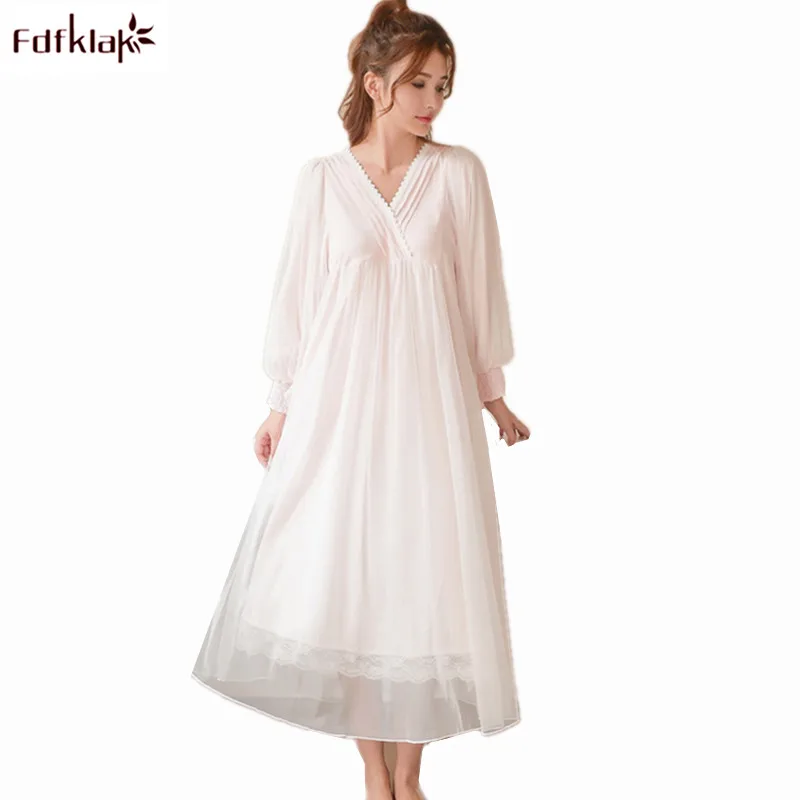 womens long white nightgown