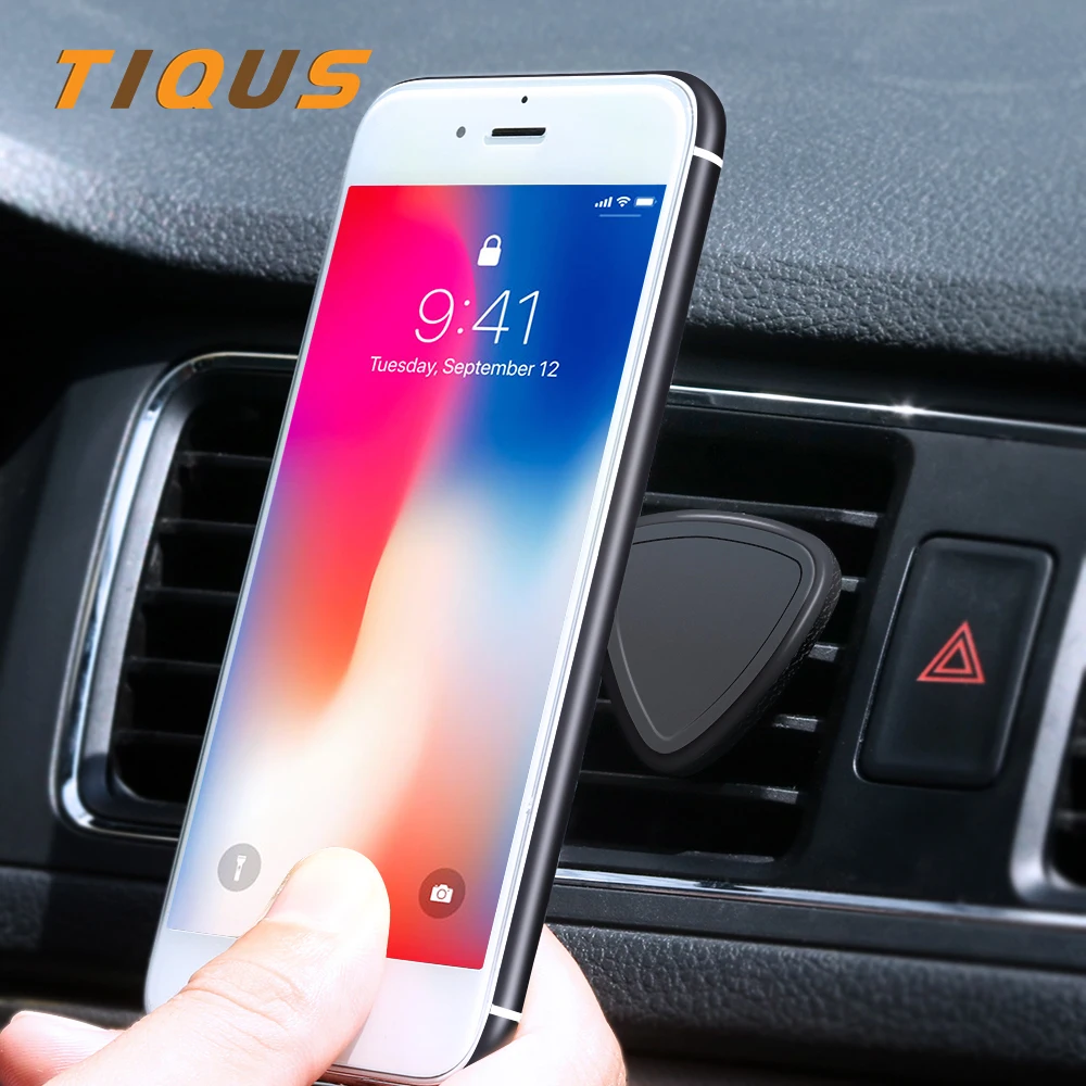 

TIQUS Magnetic Car Phone Holder Air Vent Mount Magnet Universal Mobile Phone Holder For iPhone 7 8 Plus Samsung Cell Phone