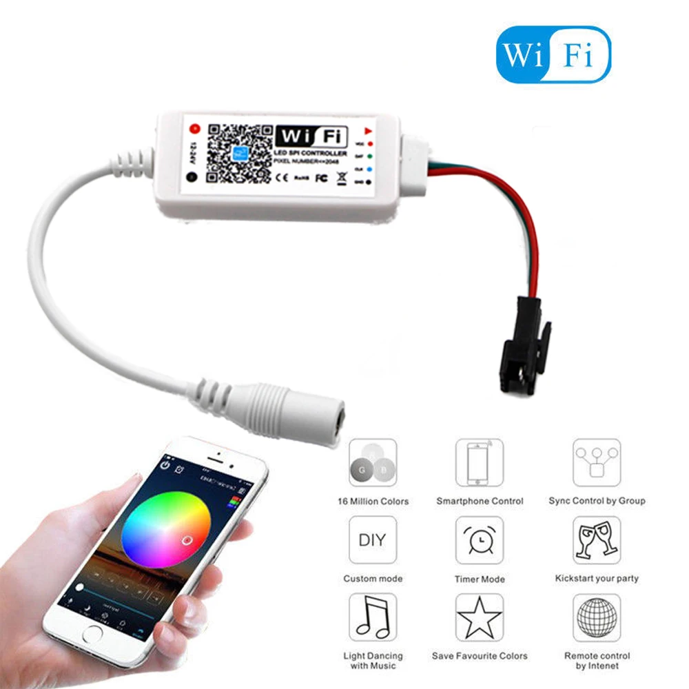 Волшебный WiFi led контроллер беспроводной музыкальный смартфон WIFI LED RGB пульт