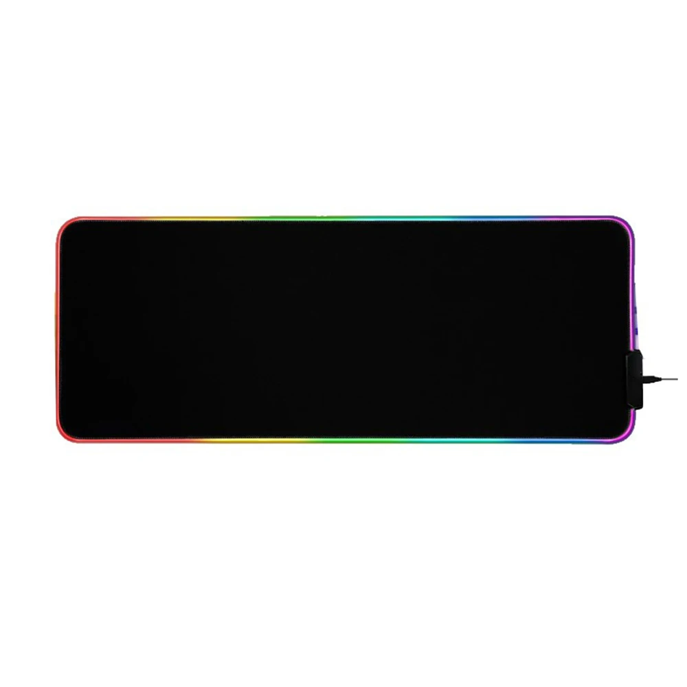 1 шт. RGB Большой светящийся светодиодный коврик для мыши нескользящая резиновая основа компьютерная клавиатура коврик мягкий игровой коврик для мыши