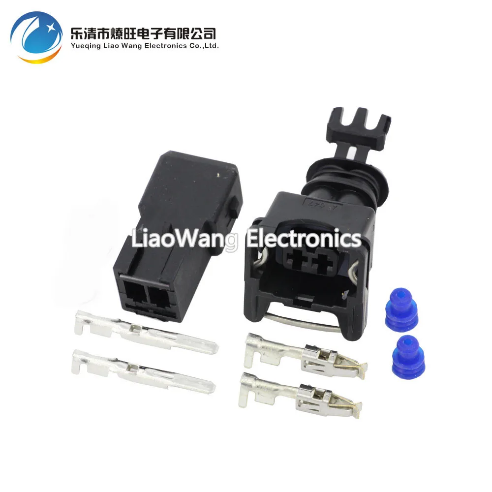 

5 Sets AMP Tyco JPT Style 3.5mm Series 2 pin DJ7021B-3.5-11/21 Waterproof Female And Male Connector With Pins And Seal EV1 2P