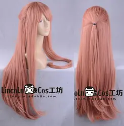 Пену желание kuzu без honkai Косплэй парик minagawa Аканэ 100 см длинные прямые Синтетические волосы