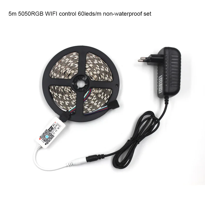 IKVVT WIFI 5050 RGB Светодиодная лента Водонепроницаемая rgb для шин 12 В светодиодная