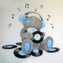 Full Square/Round Drill 5D DIY Diamond Painting “Cartoon Music bear” 3D Embroidery Cross Stitch Mosaic Rhinestone Decor Gift