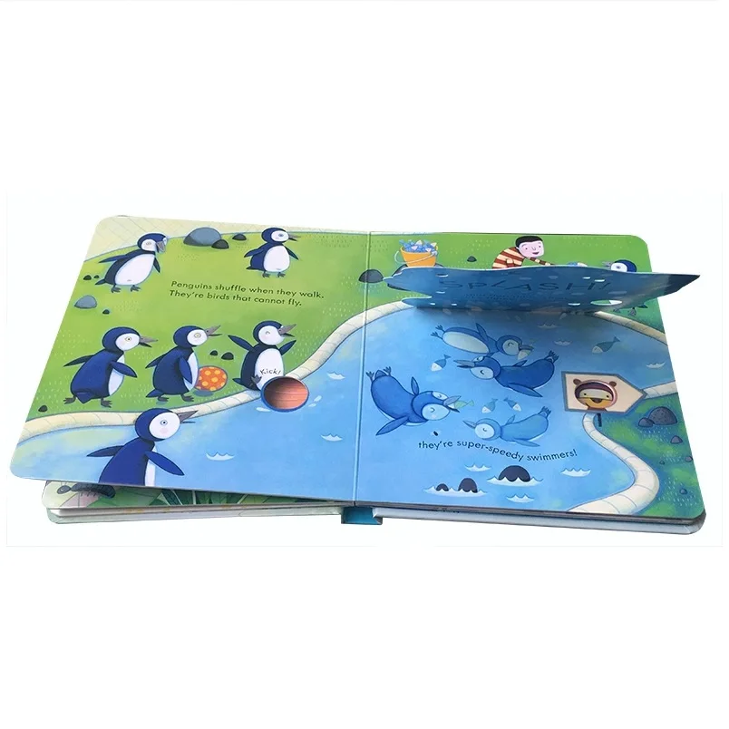 Развивающая 3d книга с откидным клапаном детская для чтения животными из