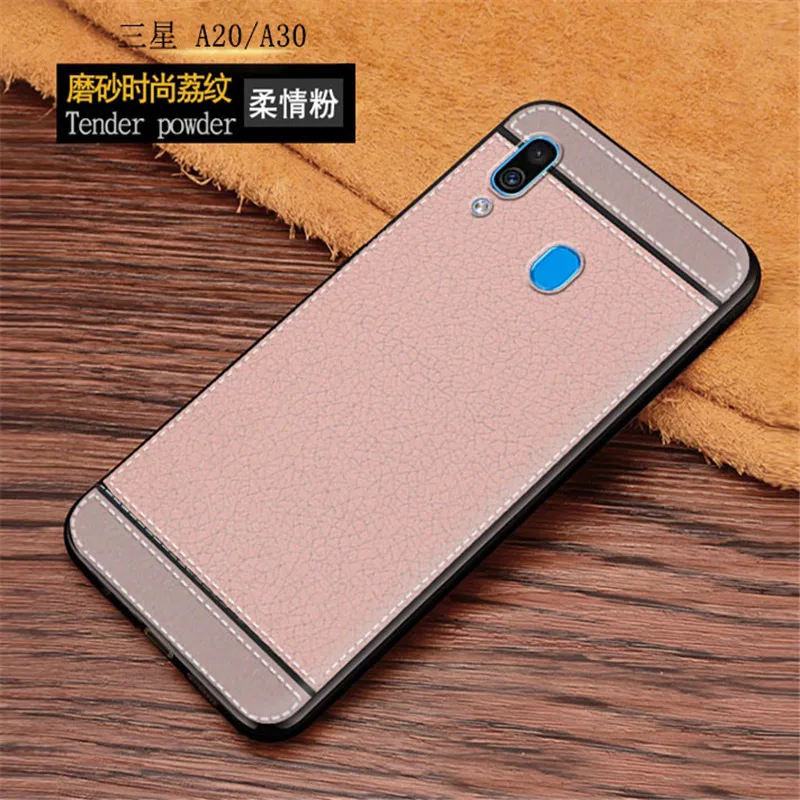 

For Samsung A30/A20 Case Leather Skins Soft TPU Bumper Coque For Samsung Galaxy A30 A 30 20 Cases Silicone Phone Back Cover 2019