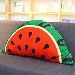 Полукруглая форма подушки для фруктов арбуз, киви оранжевый лимон гигантская задняя подушка, постельные принадлежности декоративная подушка для дивана Подушка для сна - Цвет: Watermelon