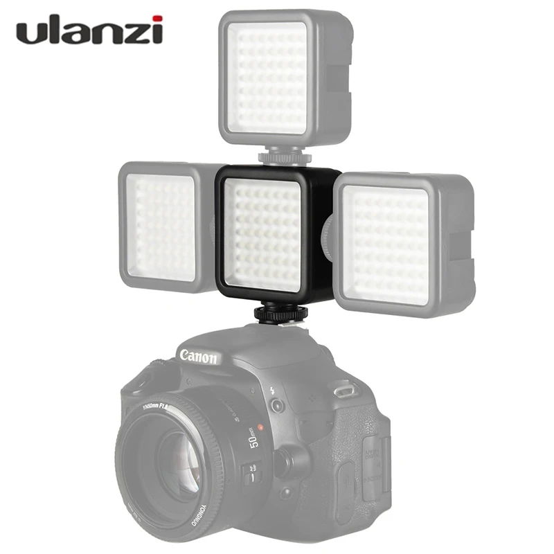 Ulanzi Bright 49 LED Video Light with 3 Hot Shoe Panel