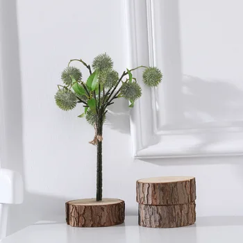 

3 Pcs/lot Simulation Green Fruit Thorn Ball plastic feel touch gum DIY Plant Wall Home Decoration Flower arrangement Fake Plants