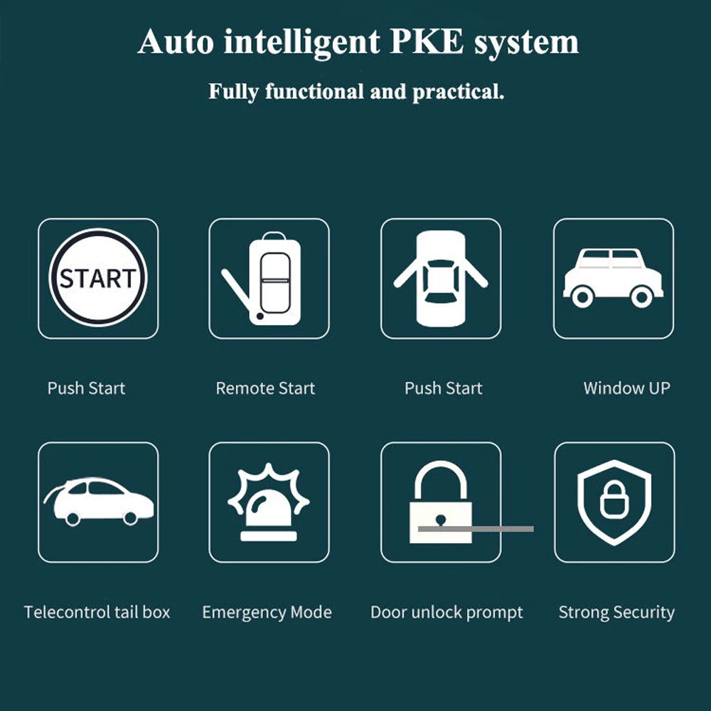 12V Автомобильная сигнализация Пассивный Автозапуск дистанционного запуска/остановки двигателя Системы центрального замка двигателя автомобиля кнопка старт/стоп автомобильной PKE