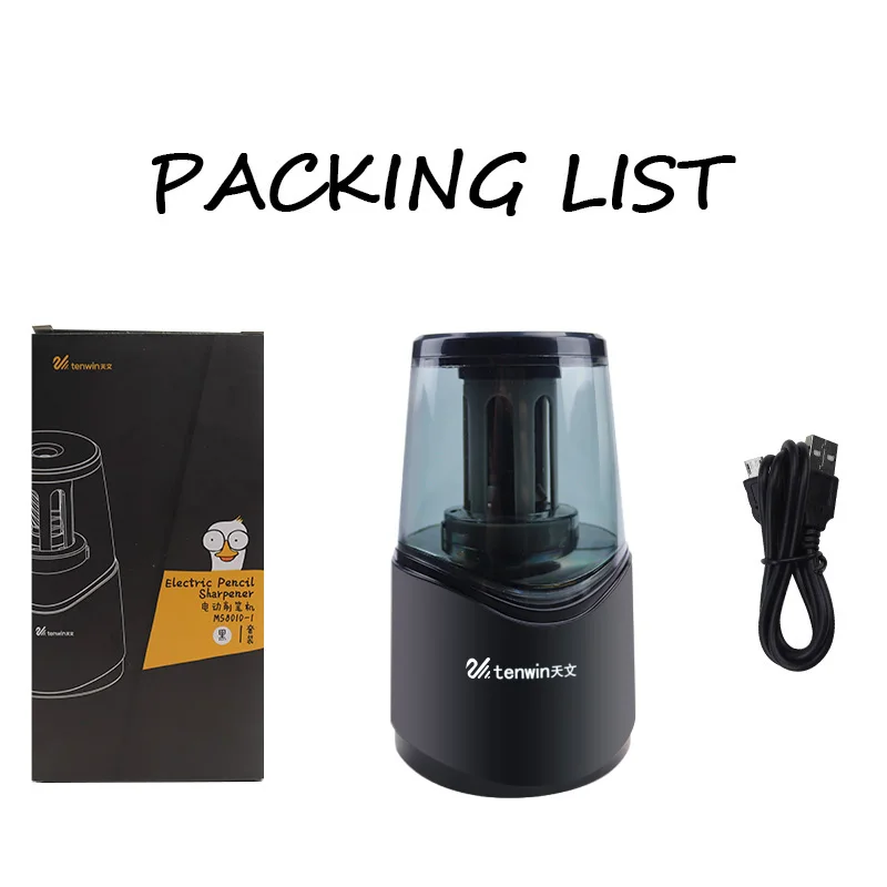  Electric Pencil Sharpener Adjustable Sharpness of Pencil Tip Automatic Mechanical Stationery Office