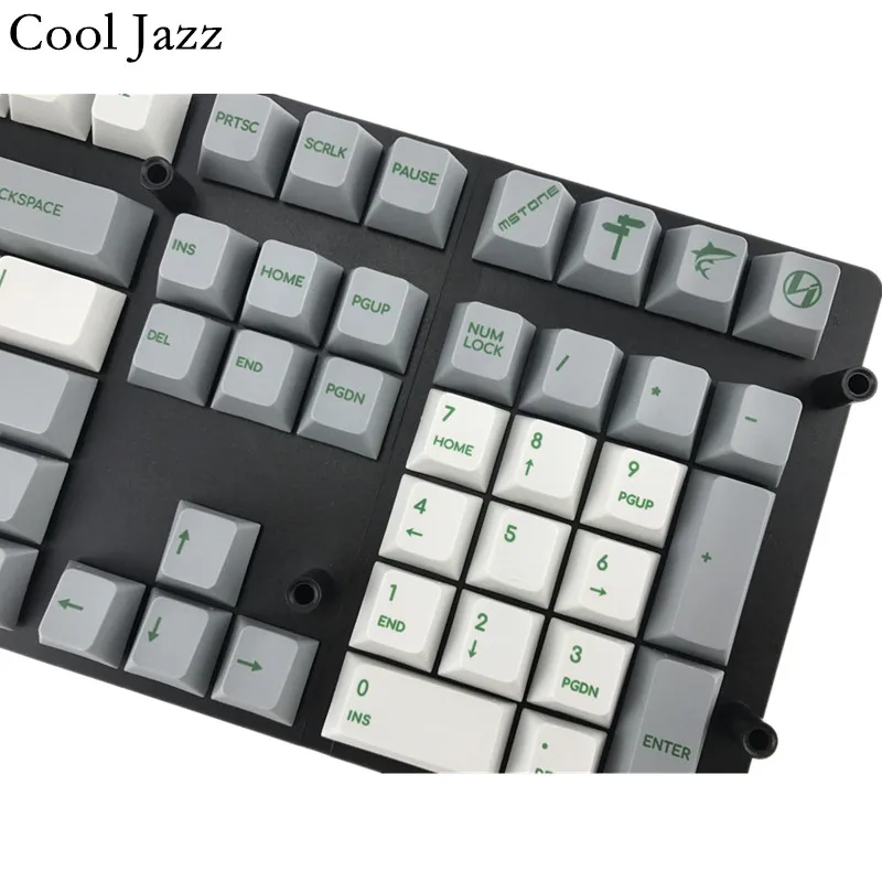 Cool Jazz pbt Cherry mx механическая клавиатура, колпачки для ключей, 151 клавишный краситель, профиль вишни, 1,75 клавиши переключения iso для Corsair STRAFE K65