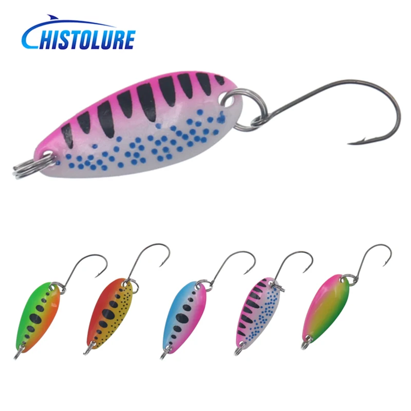 

5pcs/lot Mix Colors 28mm 2g Fishing Spoon Lure Swim Bait Trout Lure Metal Bait Pesca Fishing Tackle Artificial