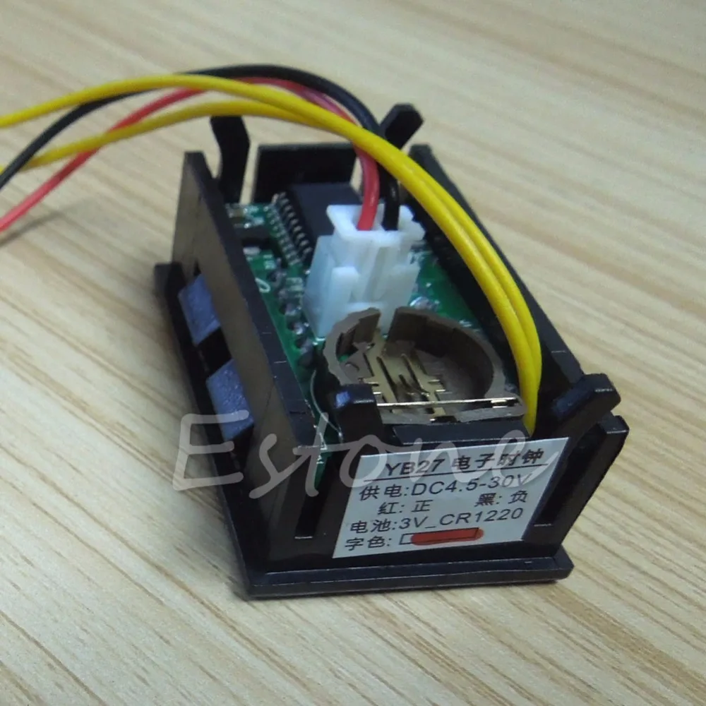 LED Display Digital Clock 12V/24V Dashboard Car Motorcycle Accessory 1PC LED Display Digital Clock 12V/24V Dashboard Car Motorcycle Accessory 1PC