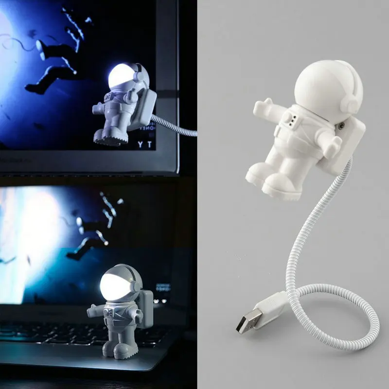 New Style 1PC Mini Astronaut Spaceman USB LED Night Light Computer PC