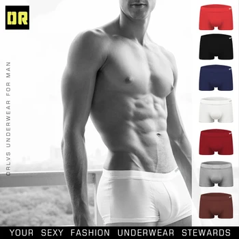

ORLVS 2019 Boxer Men Underwear Cotton Sexy Man Underpants Solid Boxer Shotrs Boxershorts Slip Homme Underwear Male Panties H01