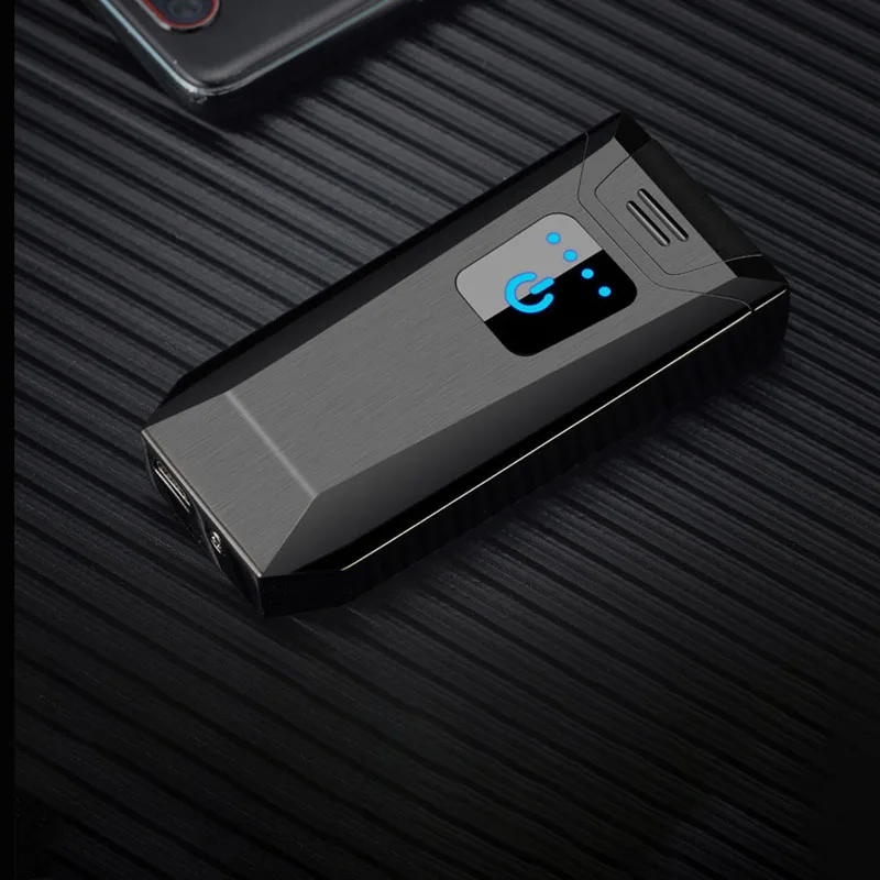 Новая двойная плазменная дуговая зажигалка, ветрозащищенная сенсорная Зажигалка электронная USB зарядка сигарета курительная электрическая зажигалка