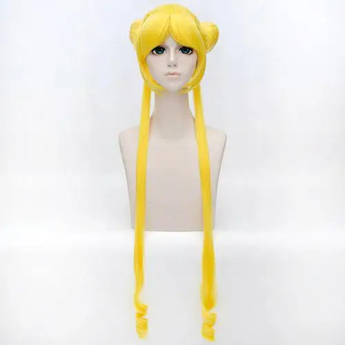 Сейлор Мун Косплей парики Хэллоуин косплей для женщин повязка на голову кино Плуто Mizuno Tomoe Chibiusa Косплей Парики шиньон головной убор - Цвет: Sailor Moon