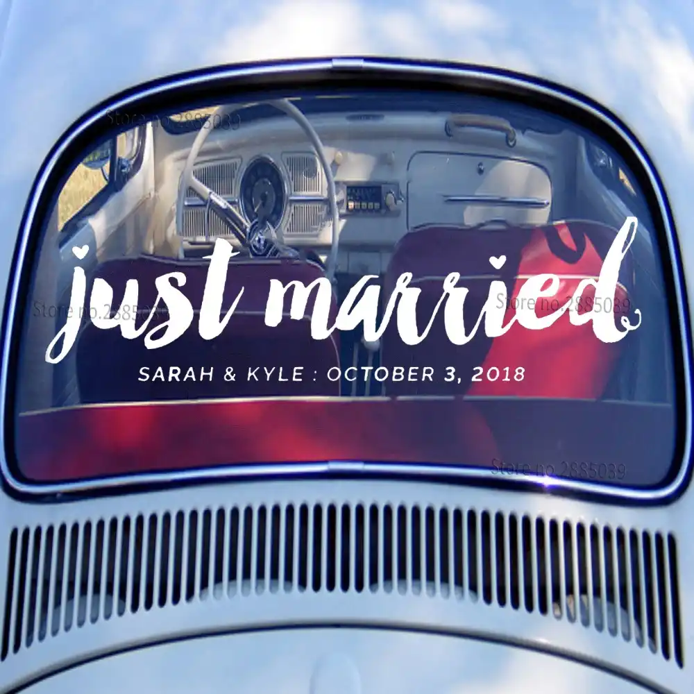56 15cm Just Married Decal Wedding Vinyl Stickers Modern Fashion Car Window Art Decor Custom Wall Decals Hot Lc310 Decalsvinyl Aliexpress Vinyl Stickers Modern Fashion Wedding