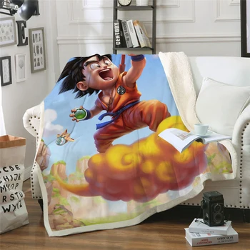 

Flying Dragon Ball 3D Printed Sherpa Blanket Couch Quilt Cover Travel Bedding Outlet Velvet Plush Throw Fleece Blanket Bedspread