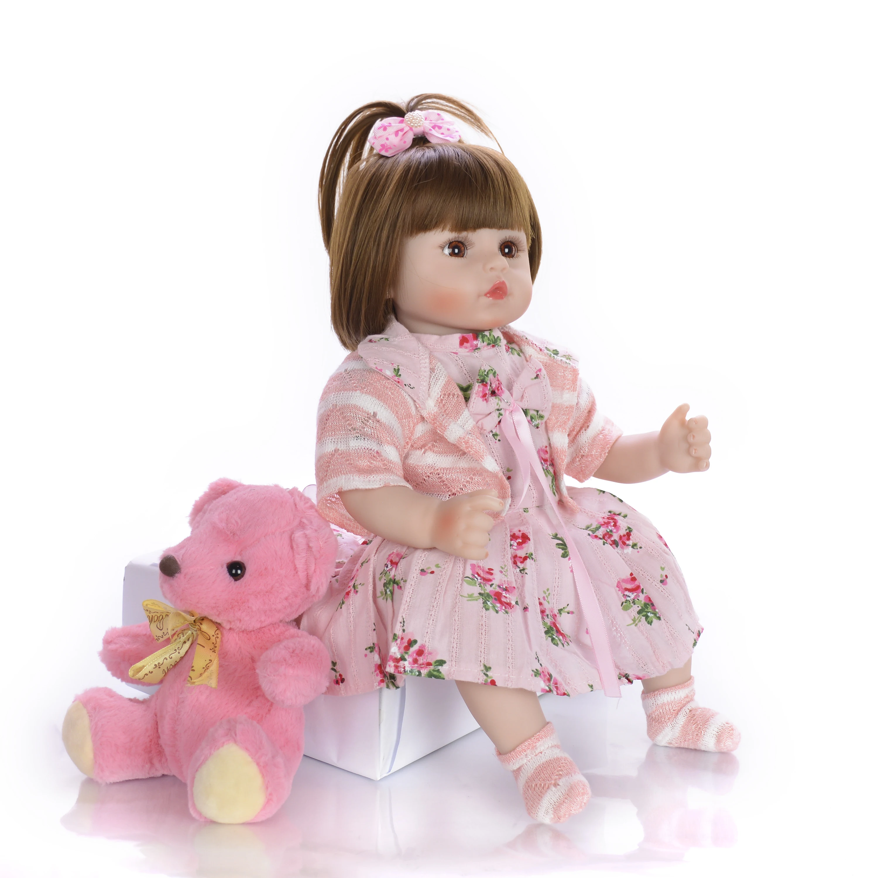 KEIUMI Reborn Baby Doll горячая Распродажа кукла для девочек Мягкая кукла для тела для детей 1" 45 см Boneca DIY подарок для детей