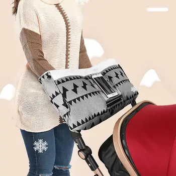 

Winter pram hand muff Stroller Accessories With Mobile Phone Pocket Baby Stroller Warm Gloves Baby Stroller Gloves