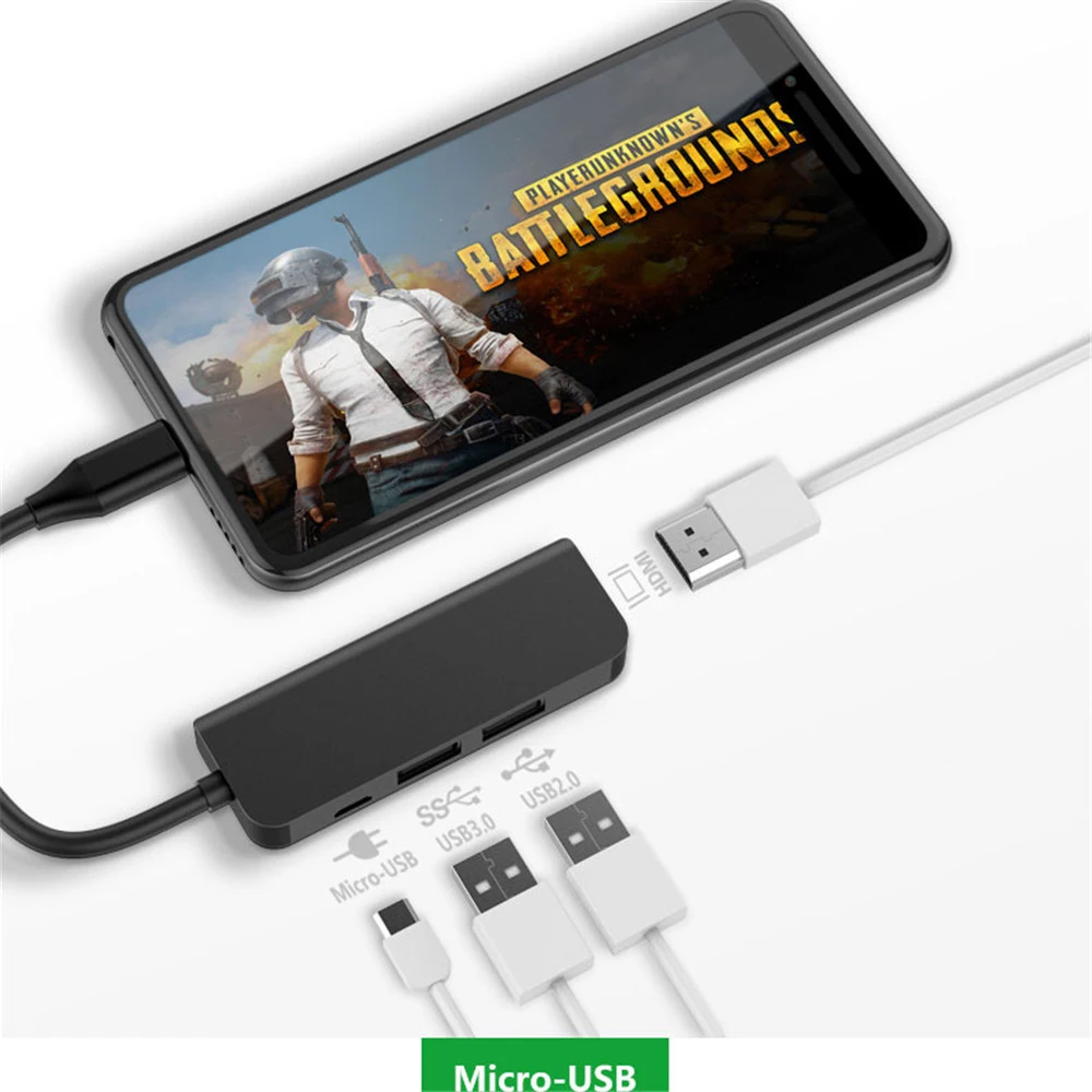 Rovtop USB-C концентратор type C концентратор USB 3,0 HDMI Thunderbolt 3 адаптер для MacBook Pro samsung Galaxy huawei mate 20 Pro/P30 type C