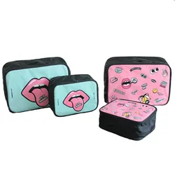 Portable Women Travel Bag Packing Cubes Cartoon Luggage Storage Bag Boarding Bag Large Capacity Organizer Handbag Trolley Portable Women Travel Bag Packing Cubes Cartoon Luggage Storage Bag Boarding Bag Large Capacity Organizer Handbag Trolley