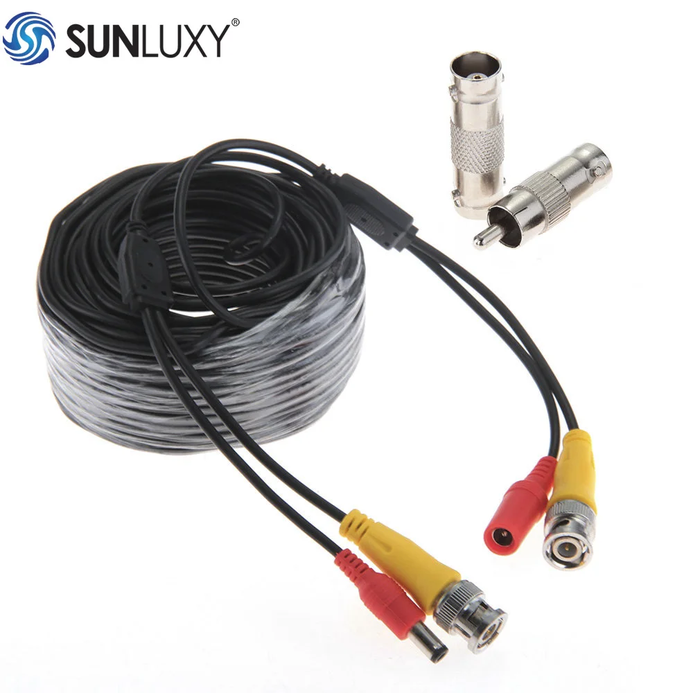 SUNLUXY 100FT 30M CCTV Camera DVR Video DC Power Security Surveillance