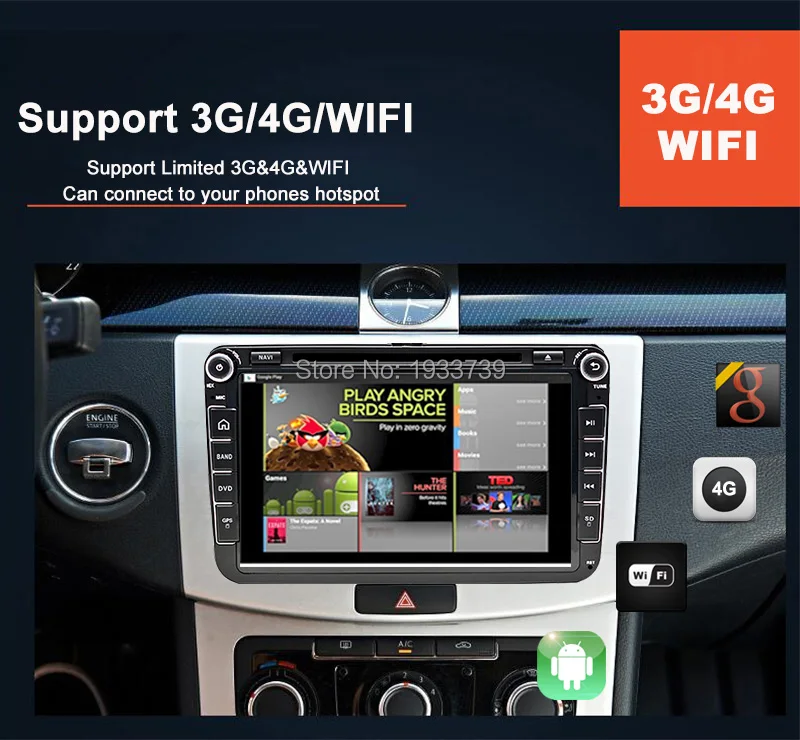 Top Funrover VW In Dash Car Stereo 8 "Car DVD GPS Navigation 2 din Car Radio CANBUS autoradio Bluetooth RDS WIFI OBD FM DVD for vw 19