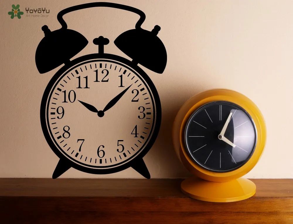 Alarm Clock Wall Stickers For Kids Rooms Old Vintage Wall Decal High