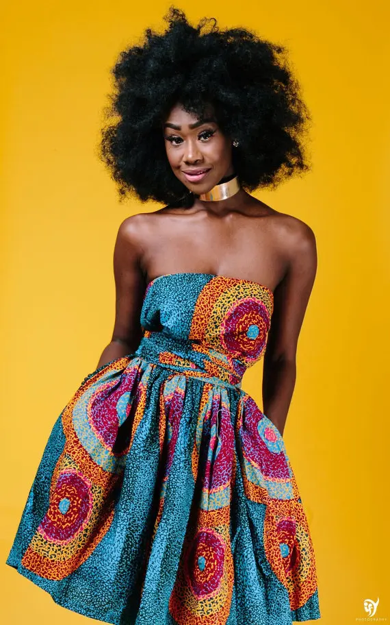 Африканские платья Дизайн Мода цифровая печать африканская женская одежда