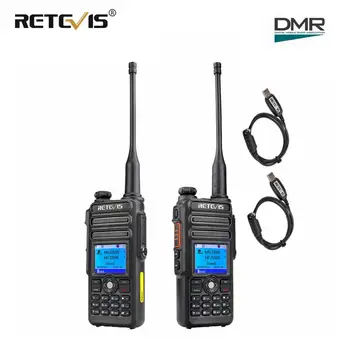 

Dual Band DMR Digital Walkie Talkie 2pcs Retevis RT82 VHF UHF (GPS) IP67 Waterproof Portable Ham Radio Amador Transceiver dmr