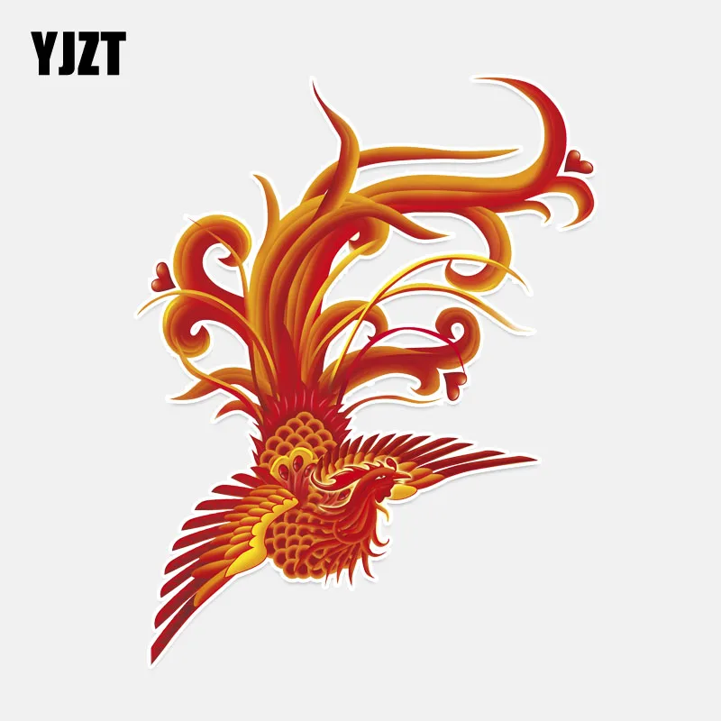 YJZT 12*15.4CM Noble Golden Phoenix Flying PVC Window Decoration Car Sticker 11A0067 | Автомобили и мотоциклы