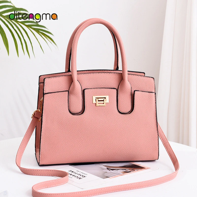 

Hight Quality PU Leather Ladies Satchels Bag Solid Color Shoulder Bag Brand Female Crossbody Bag Sequined Handbag Bolsa NEW 2019